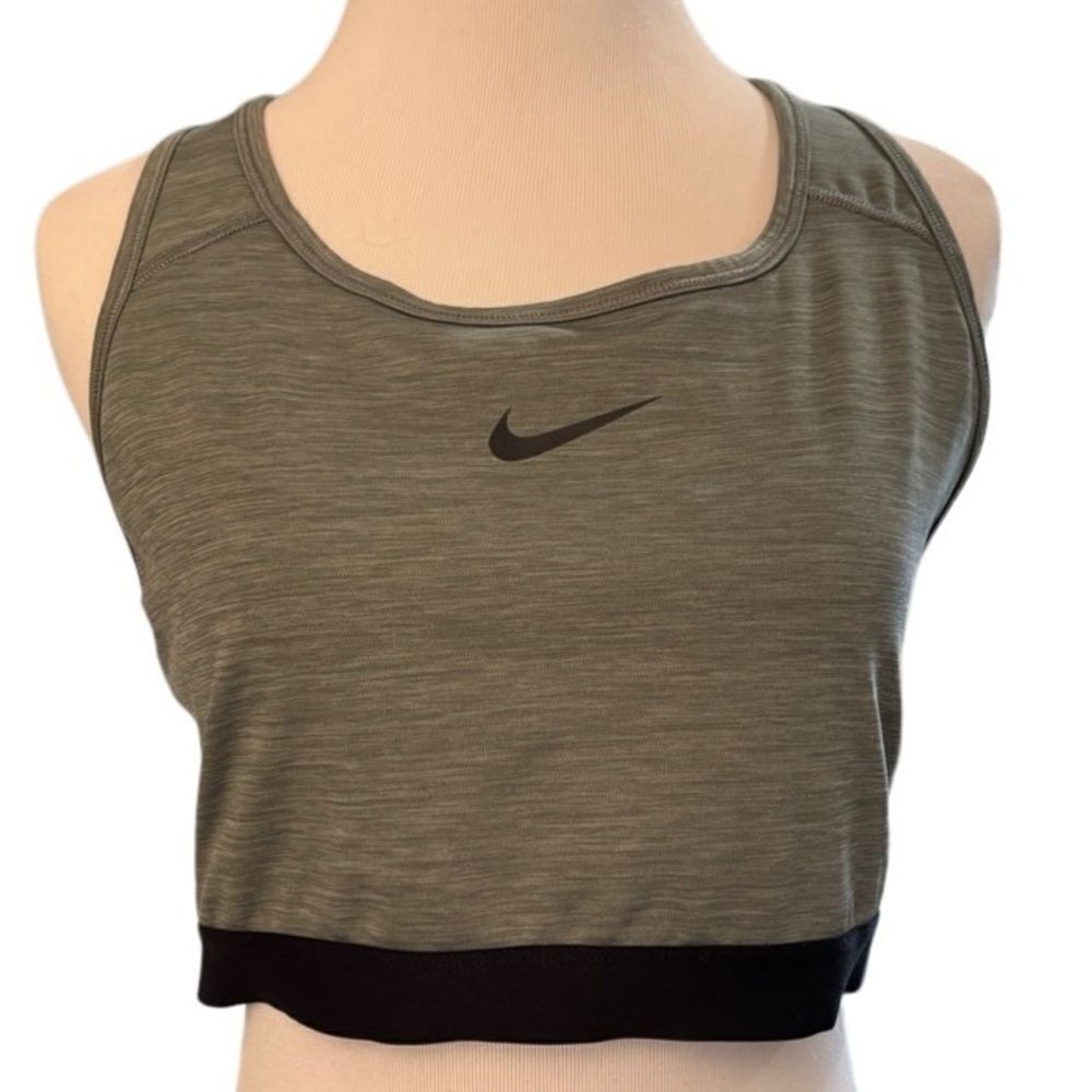 Nike Dri-FIT Women’s XL Racerback Sports Bra Gray Green Black NWOT